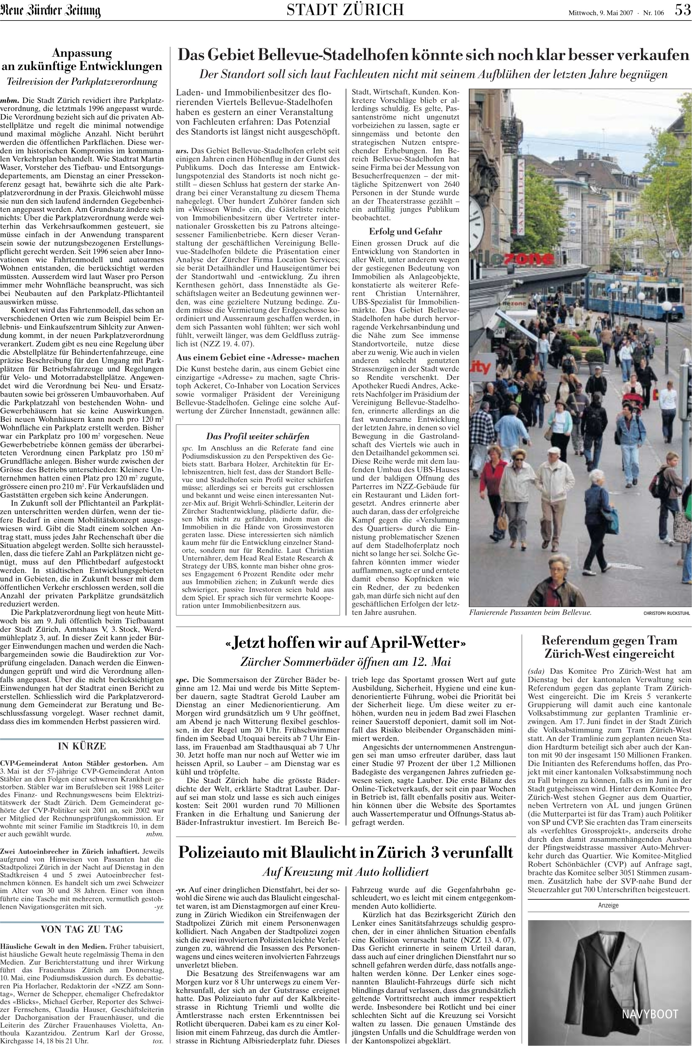 Bellevue Stadelhofen Standort