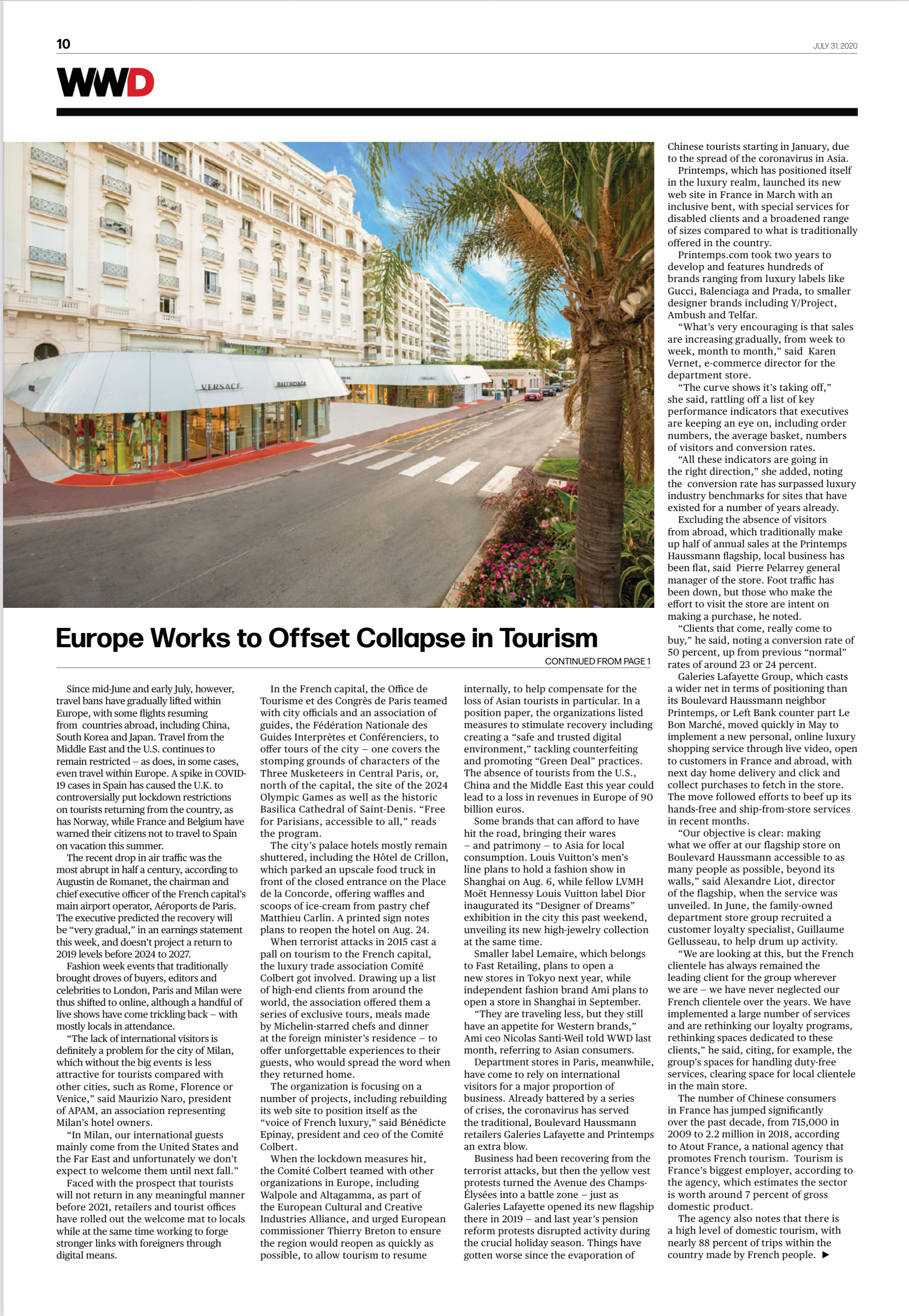 Europe Works To Offset Collapse In Tourism